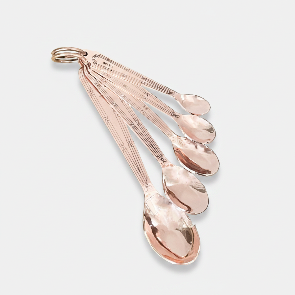 Copper Measuring Spoons (Set of 5) | Vintage French Inspired - Sumiye Co
