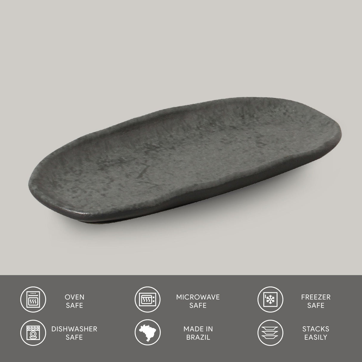 Shallow Organic Oval Platter Mini Set of 4