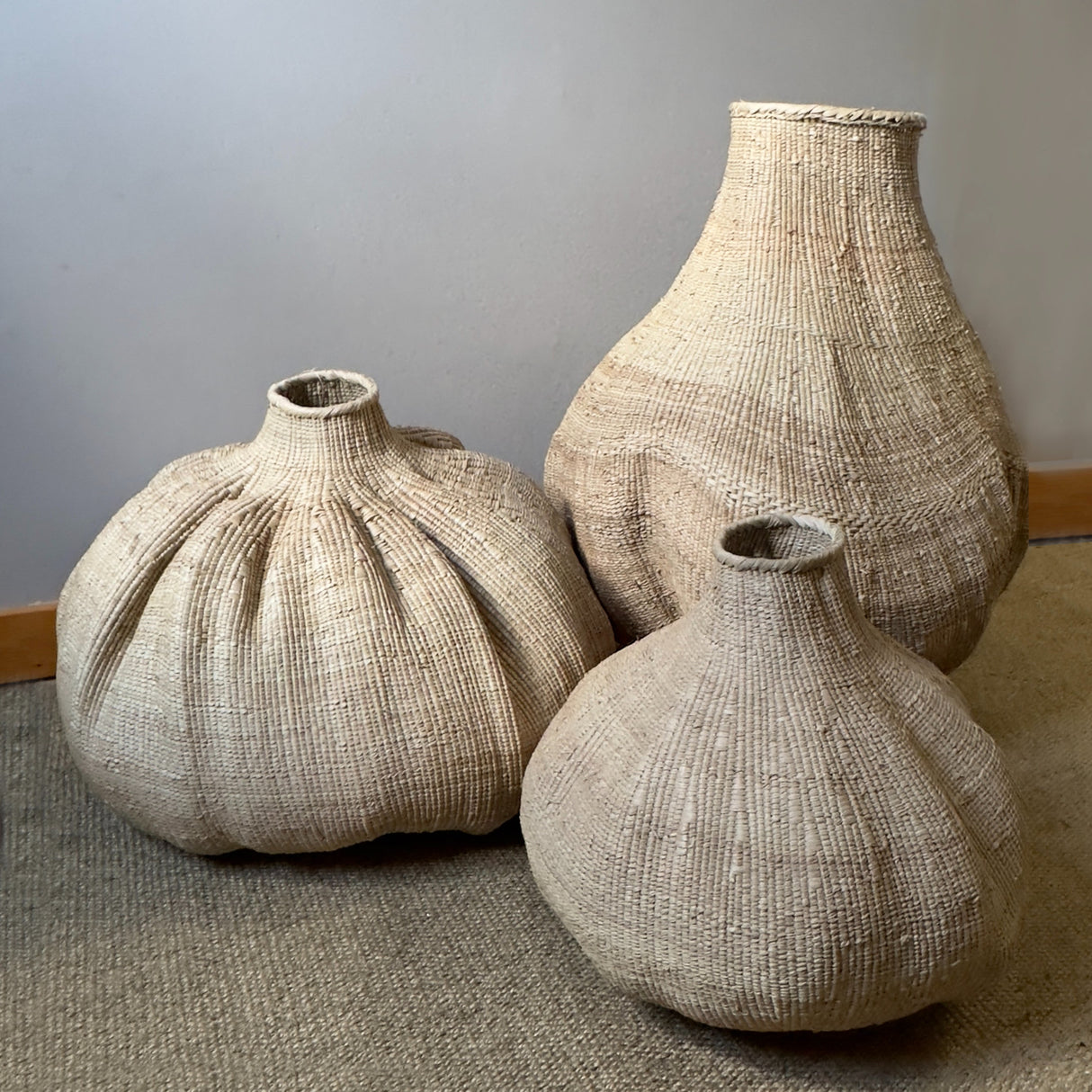 Garlic Tonga Sculptural Baskets by Mbare - Sumiye Co