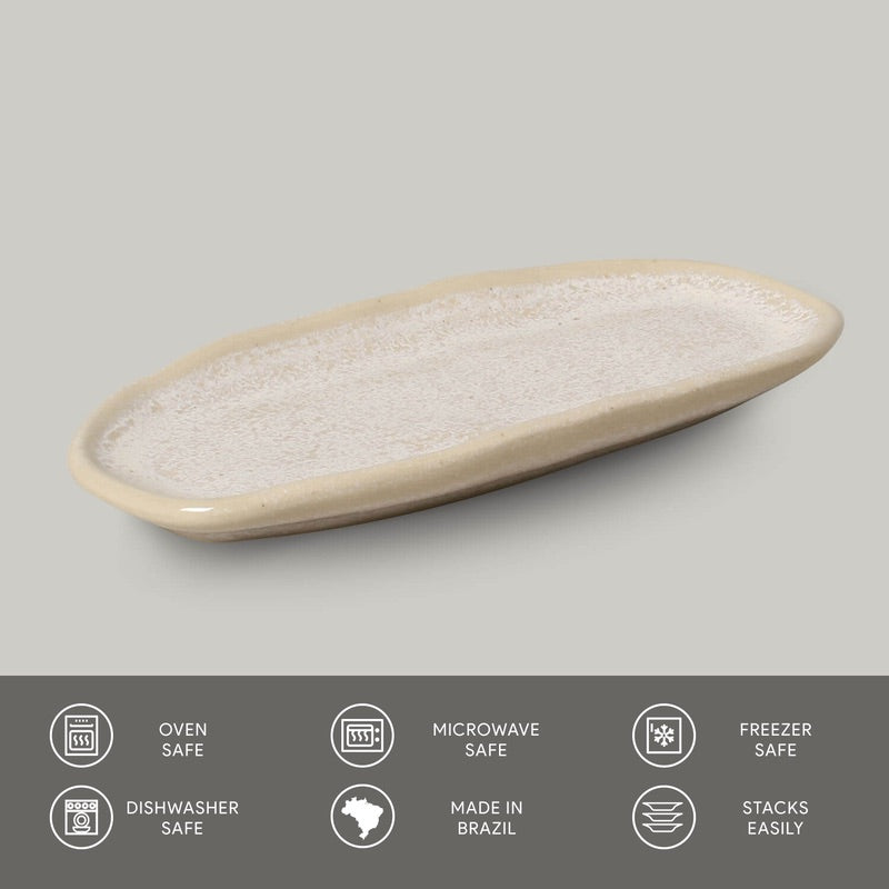 Shallow Organic Oval Platter Mini Set of 4