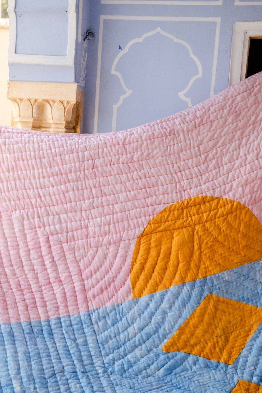 Mountain Top Quilt (Reversible) | Artisanal Handmade Bedding Sets - Sumiye Co