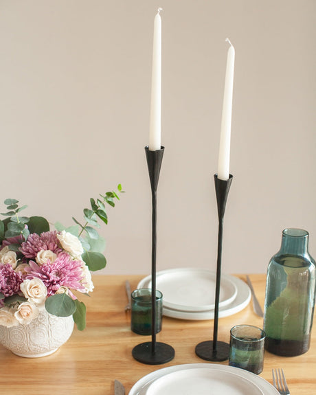 S/2 Phoenix Candlesticks - Brass Finish - Sumiye Co