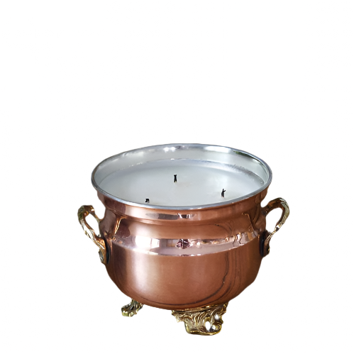 Copper Grapefruit Mint Jardinière Candle | Vintage Inspired French - Sumiye Co