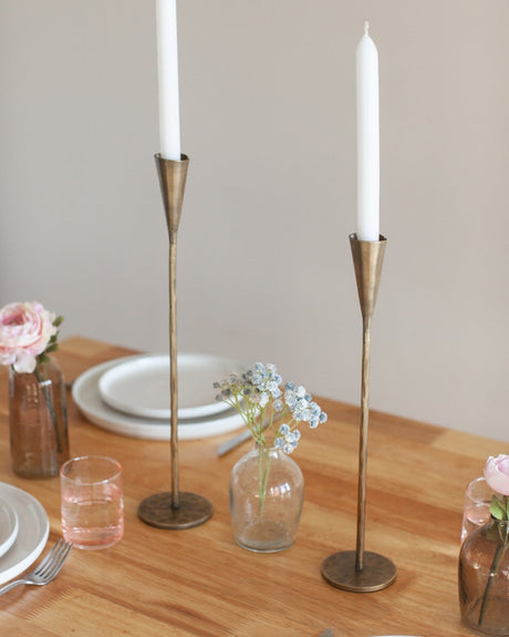 S/2 Phoenix Candlesticks - Brass Finish - Sumiye Co