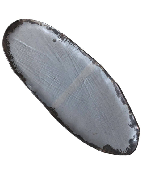 Luna Large Oval Trays | Farmhouse Style Stoneware Clay - Sumiye Co