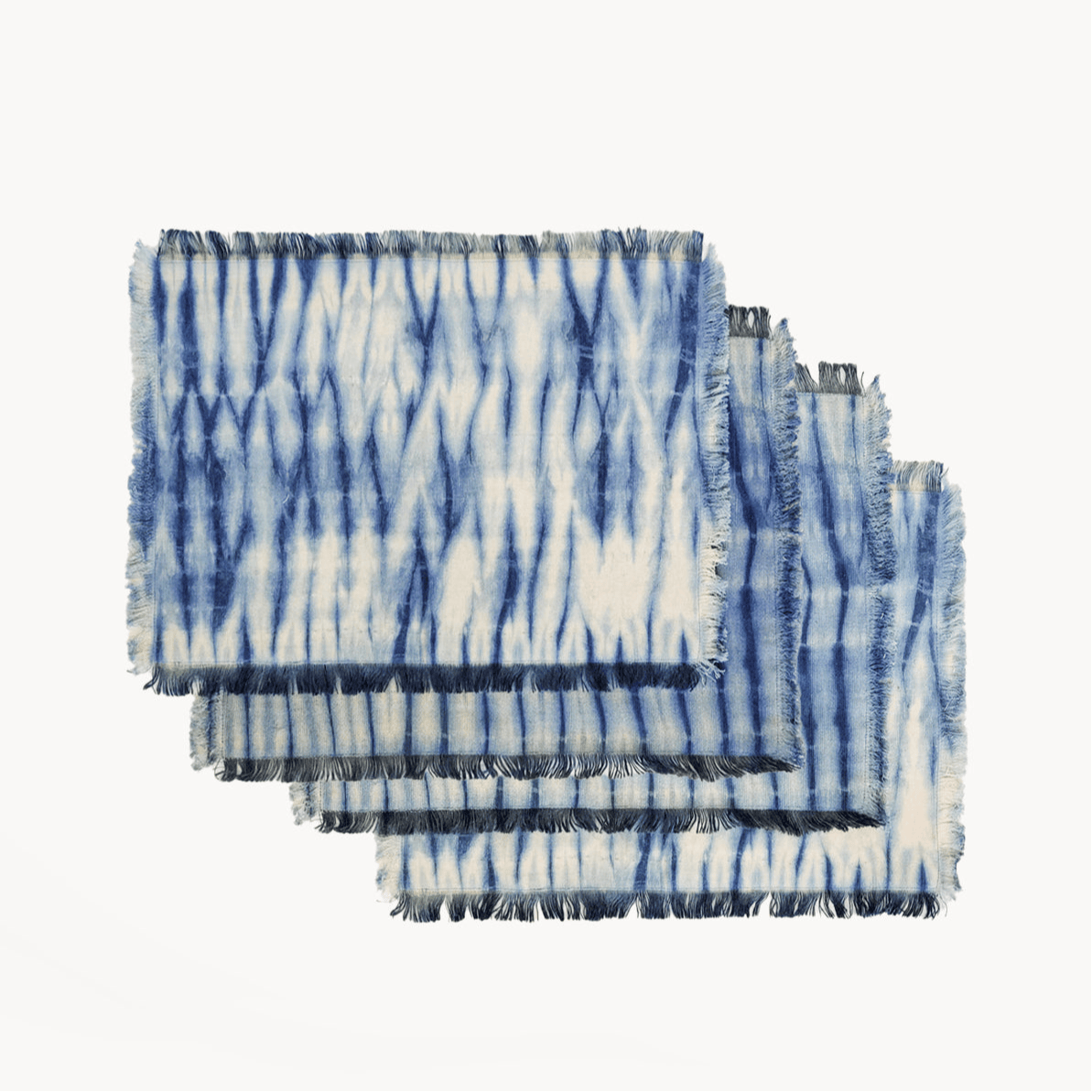 Tie Dye Cotton Placemat - Indigo Blue (Set of 4) - Sumiye Co