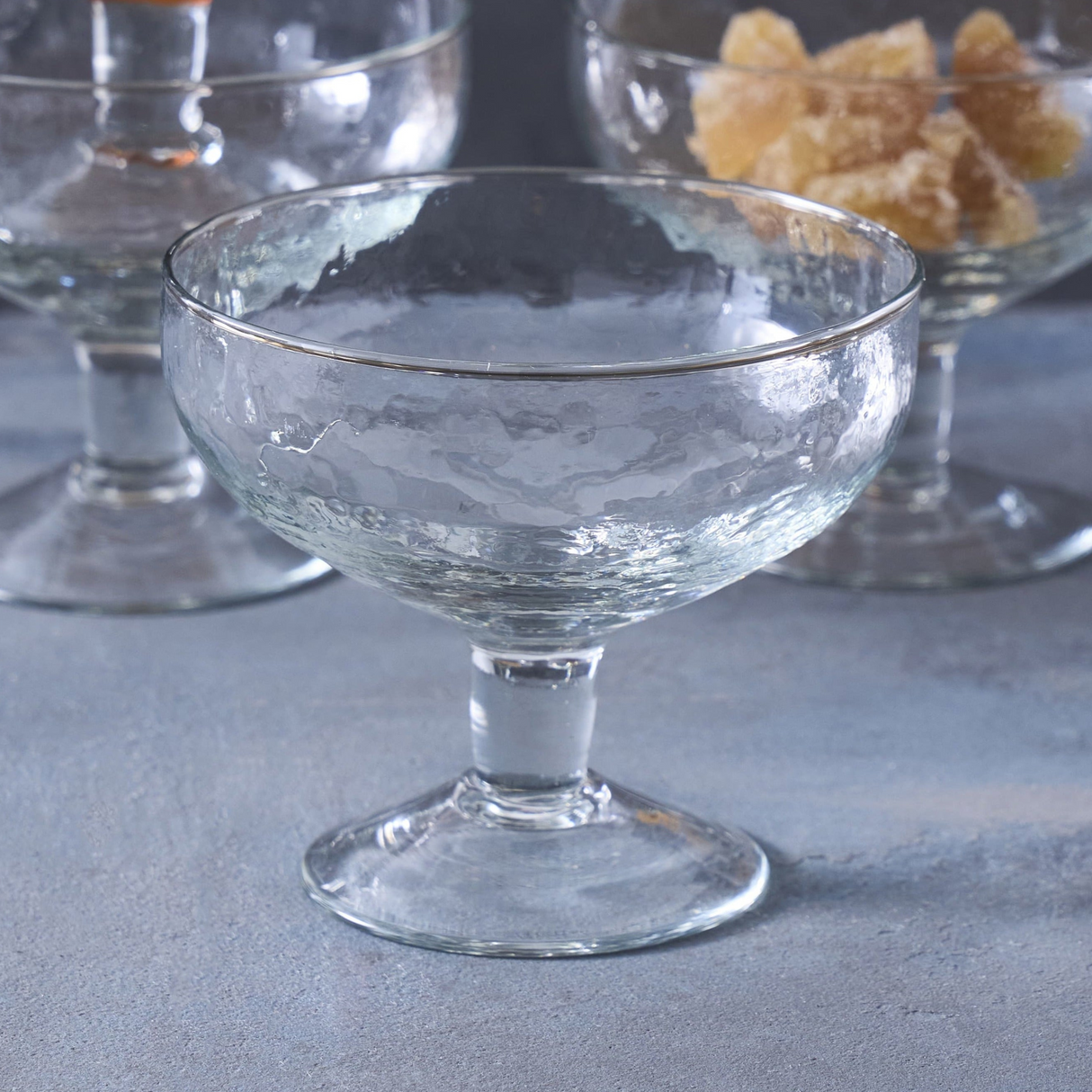 Pebbled Footed Small Compotes - Set of 4 - Sumiye Co