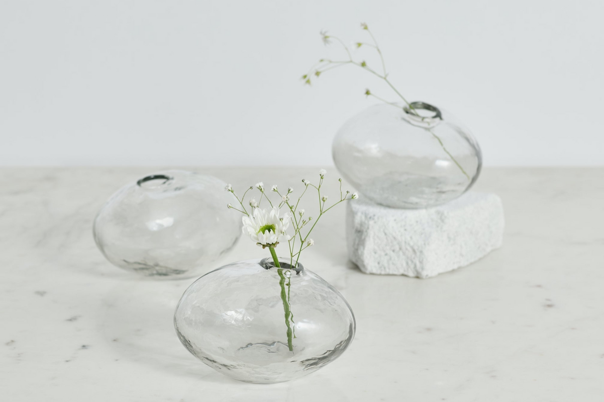 Pebbled Natura Vases Set of 3 - Sumiye Co