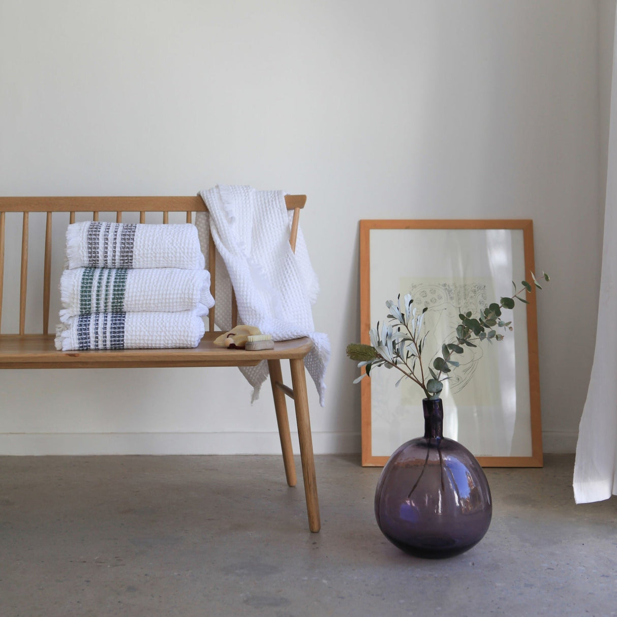 Organic Belgian Waffle Bath Sheet - Ink - Sumiye Co