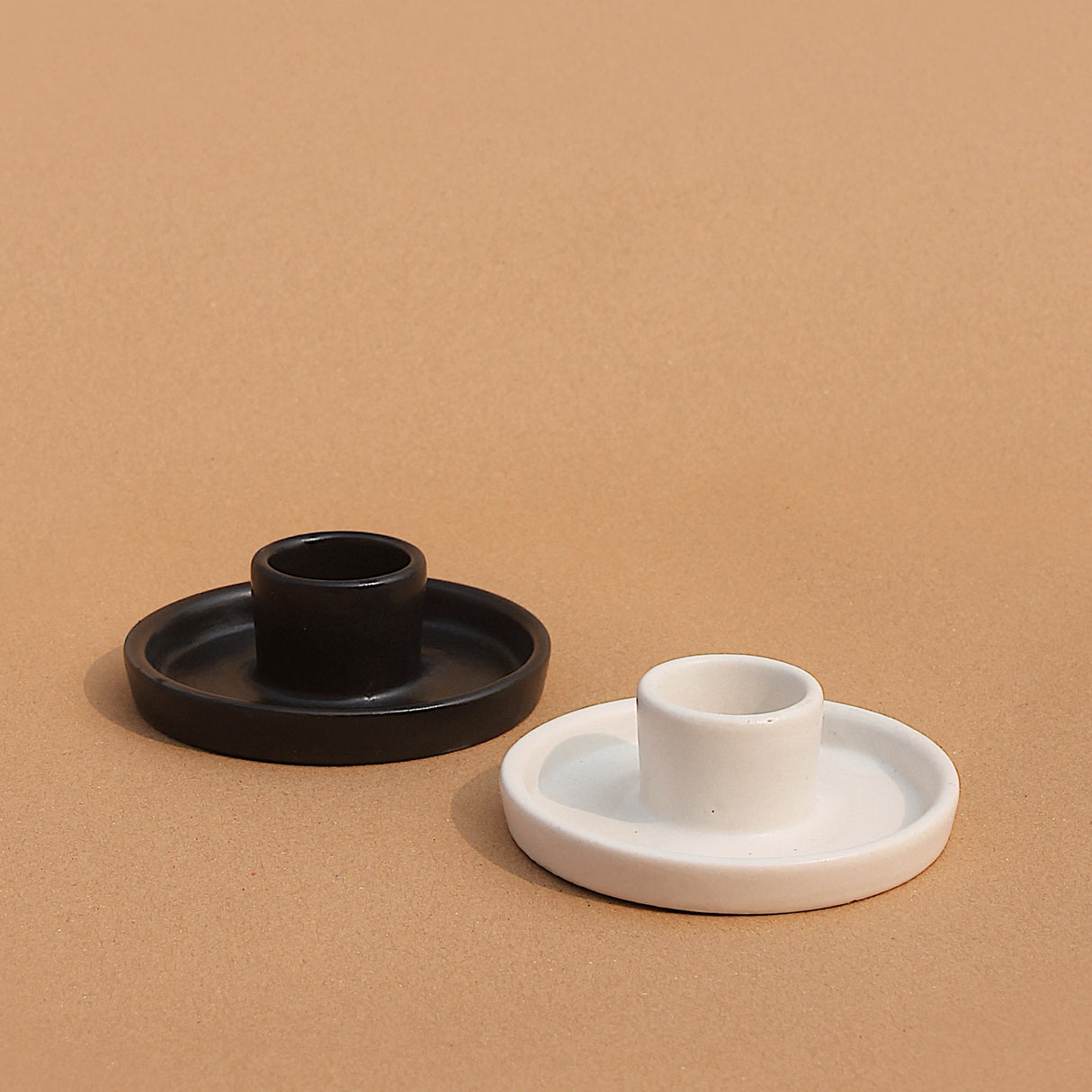 Whirl Ceramic Candle Holder - Set of 2 - Sumiye Co