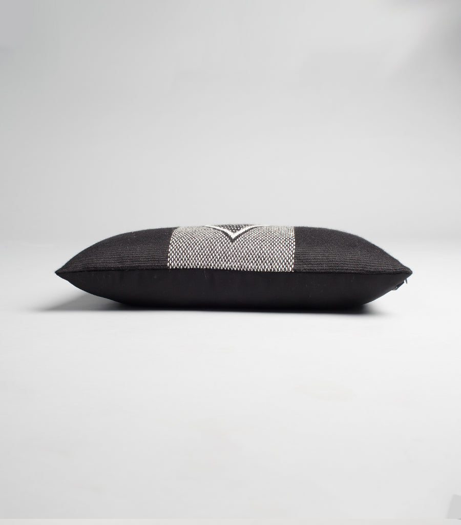Diamante Lumbar Pillow in Black - Sumiye Co