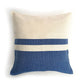Nativa Woven Throw Pillow Cover  - Natural with Blue | Oaxaca