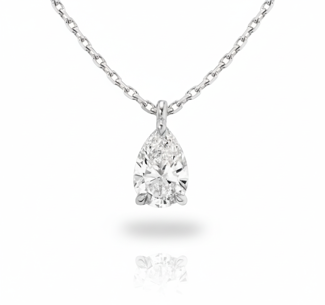 Eclisse Pear Pendant Necklace-1