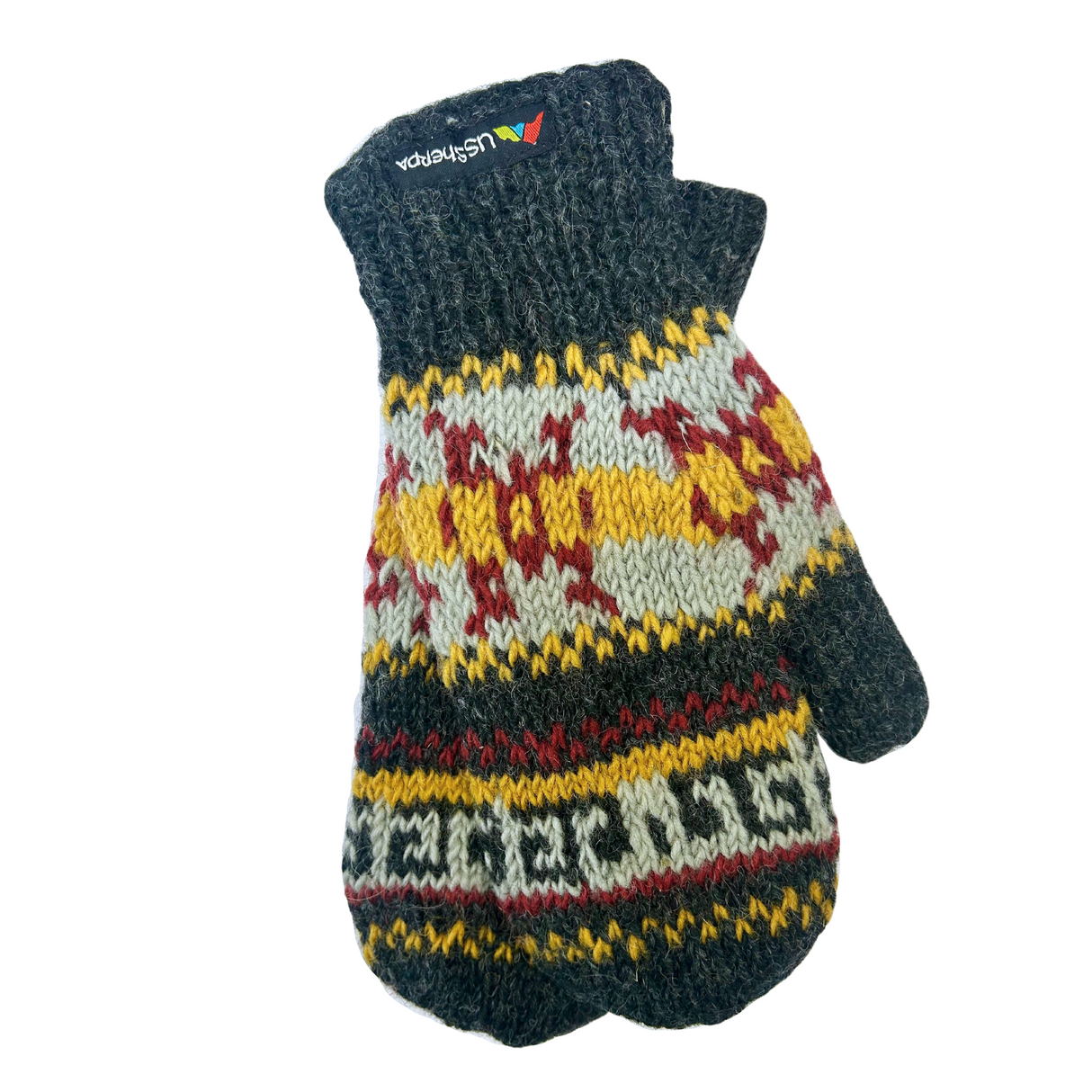 Yeti Mitten Grey/Mustard - Sumiye Co