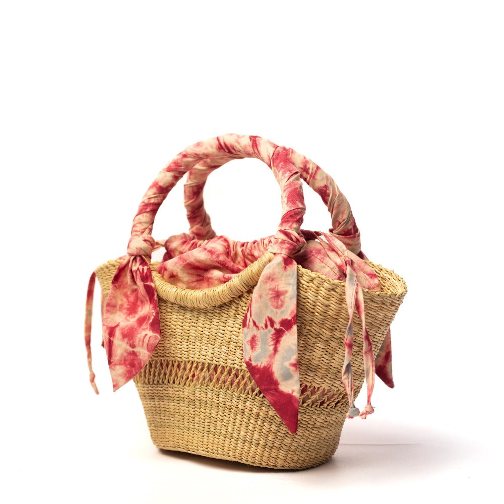 Butterfly Bag Small - Light Grey and Red Lining - Sumiye Co