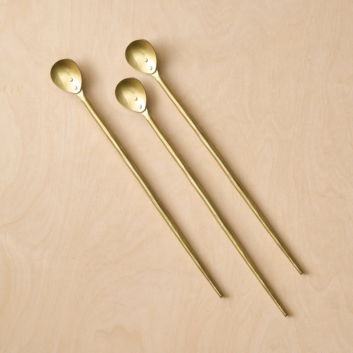 Forge Brass Tasting Spoons - Set of 3 - Sumiye Co