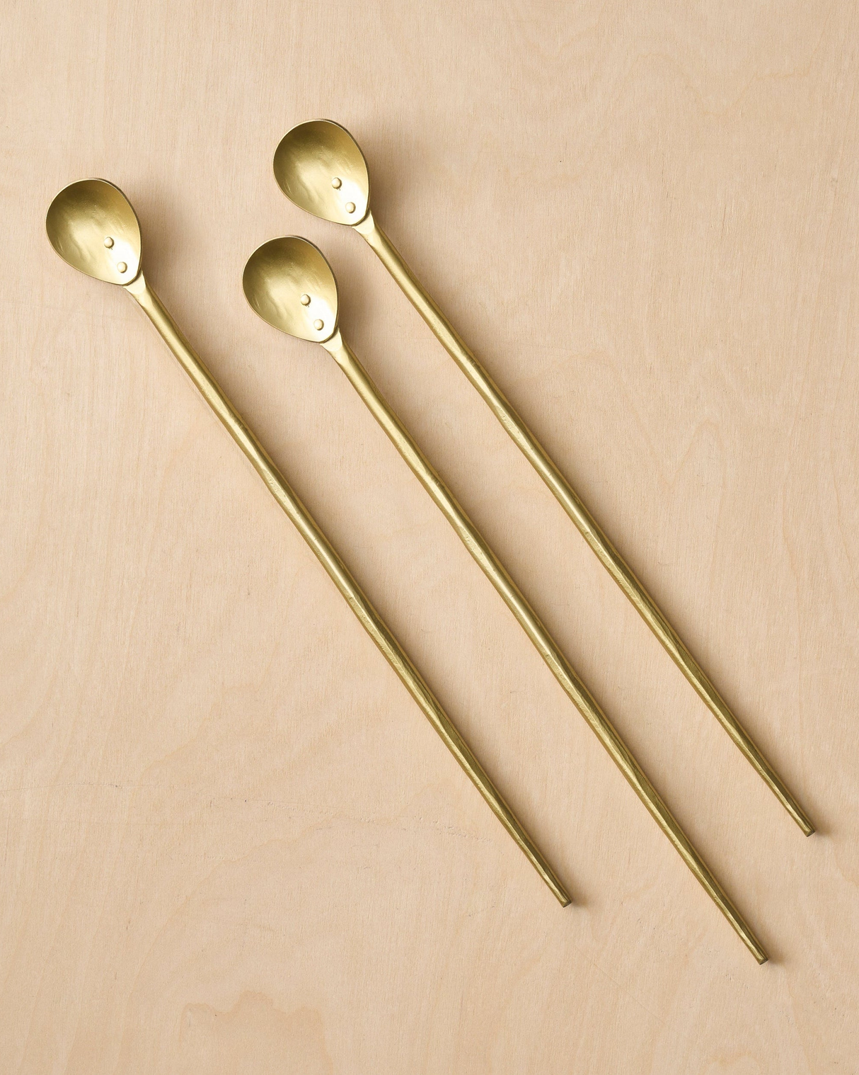 Forge Brass Tasting Spoons - Set of 3 - Sumiye Co