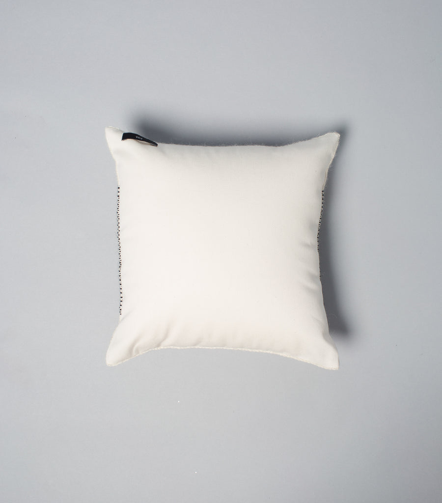 Diamante Square Textile Small Pillow in Ivory - Sumiye Co