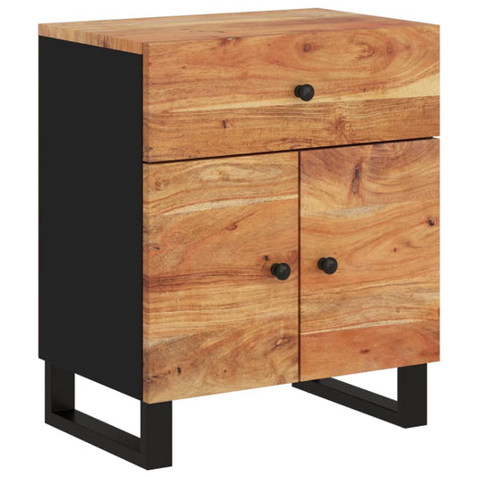 Bedside Cabinet | Solid Wood Acacia (19.7"x13"x23.6" )-16