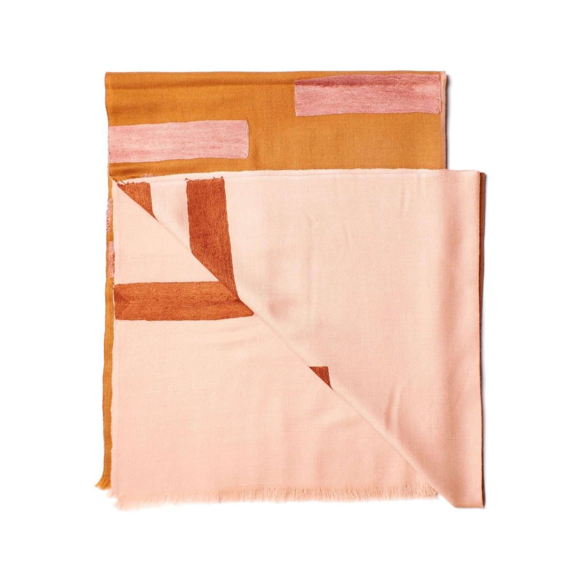 Hand Embroidered Modern Artisanal Scarf