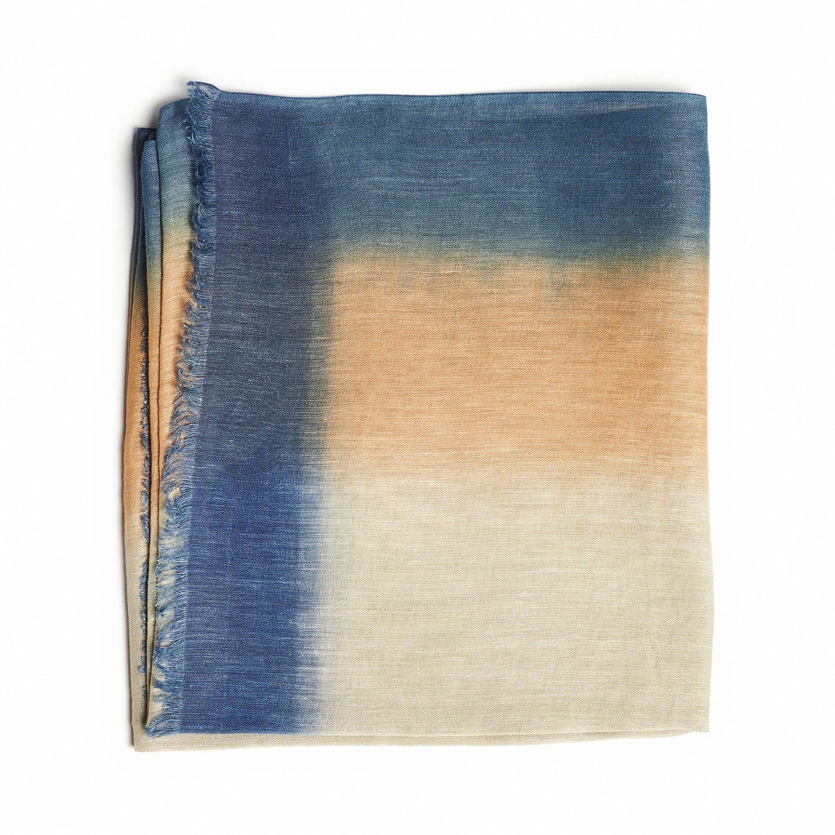 Oceana Beige Soft Linen Silk Handloom Scarf - Sumiye Co