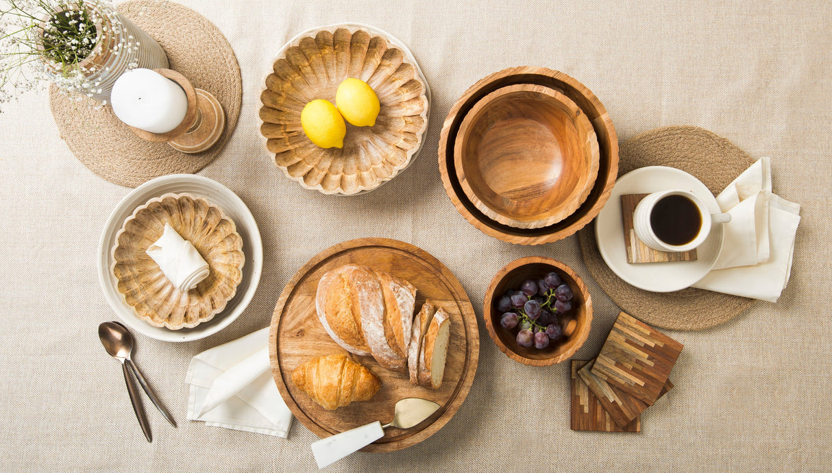 Scallop Serenity Bowls - Natural - Sumiye Co