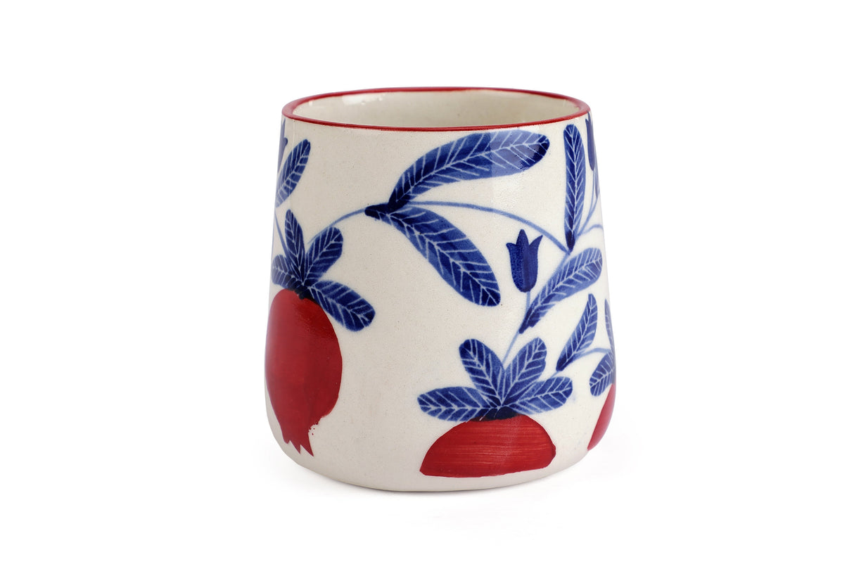 Anaar Coffee Mug- Red , 3.5 X 3 Inches ( Set of 2 )