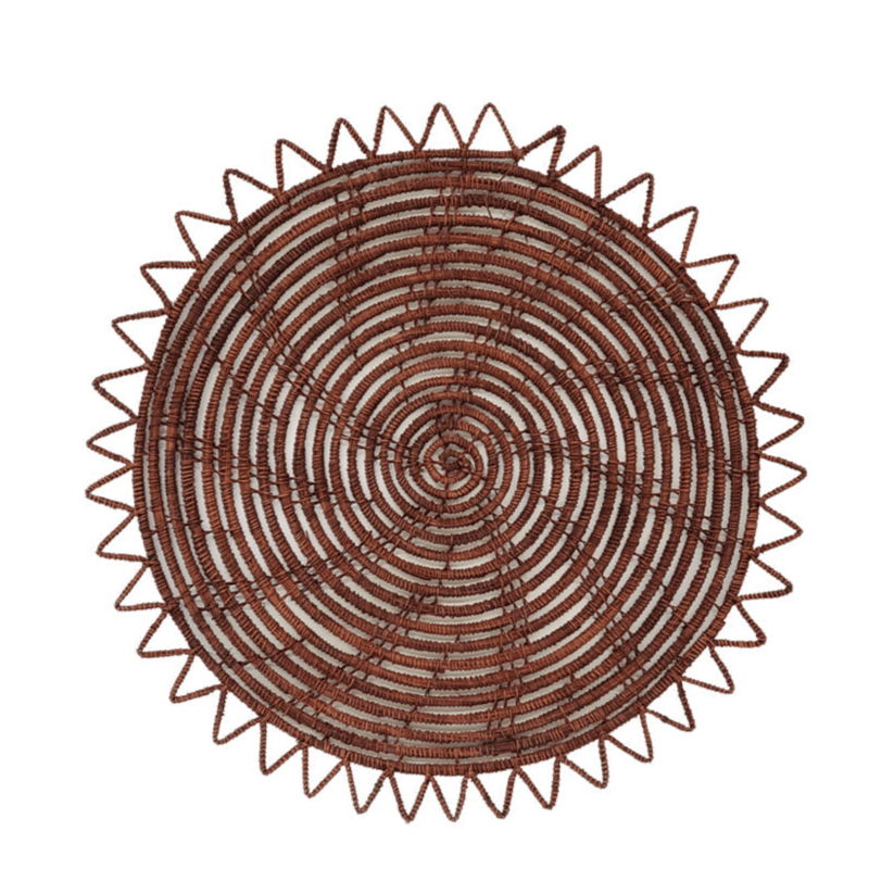 Surya Woven Palm Fiber Placemat - Brown (Set of 2) - Sumiye Co