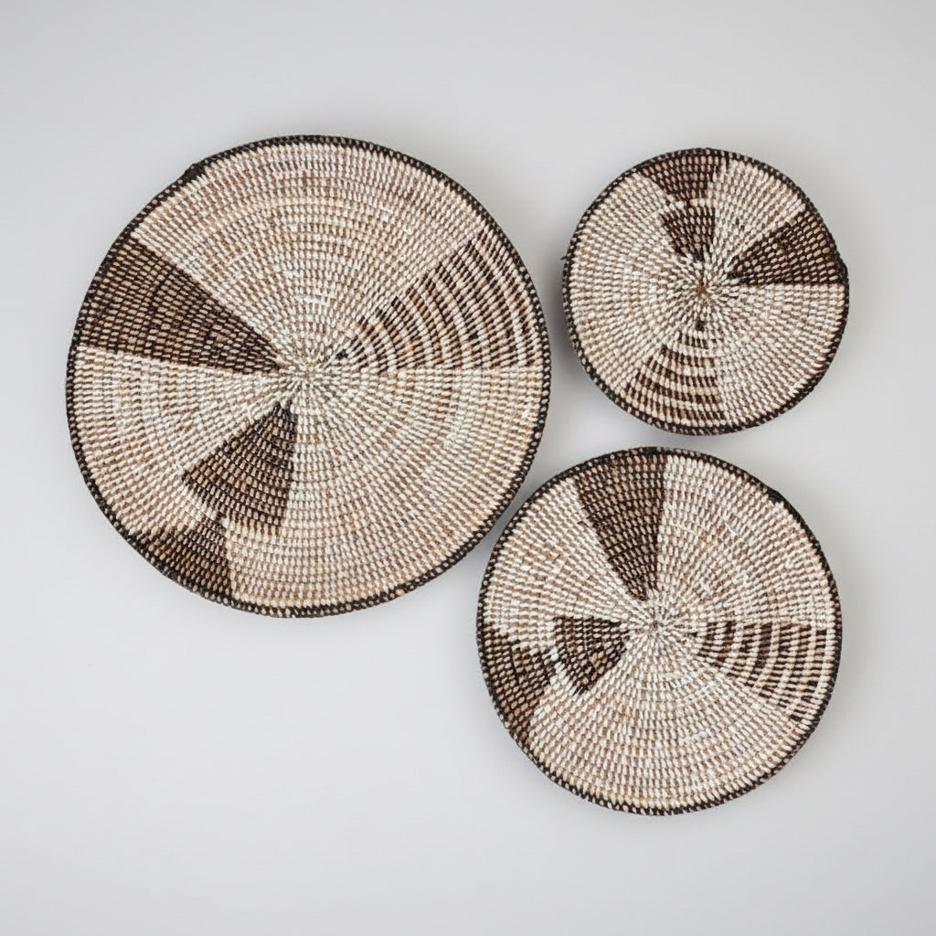 Wall Basket Graphic Print Black and White - Set of 3 - Sumiye Co