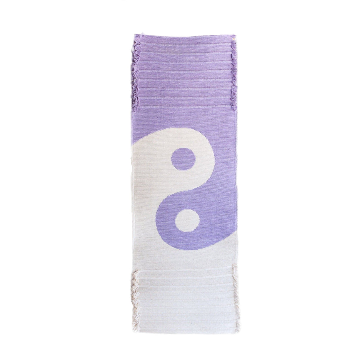 Yin-Yang Amethyst Yoga Rug Mat - Naturally Dyed Organic Cotton - Sumiye Co