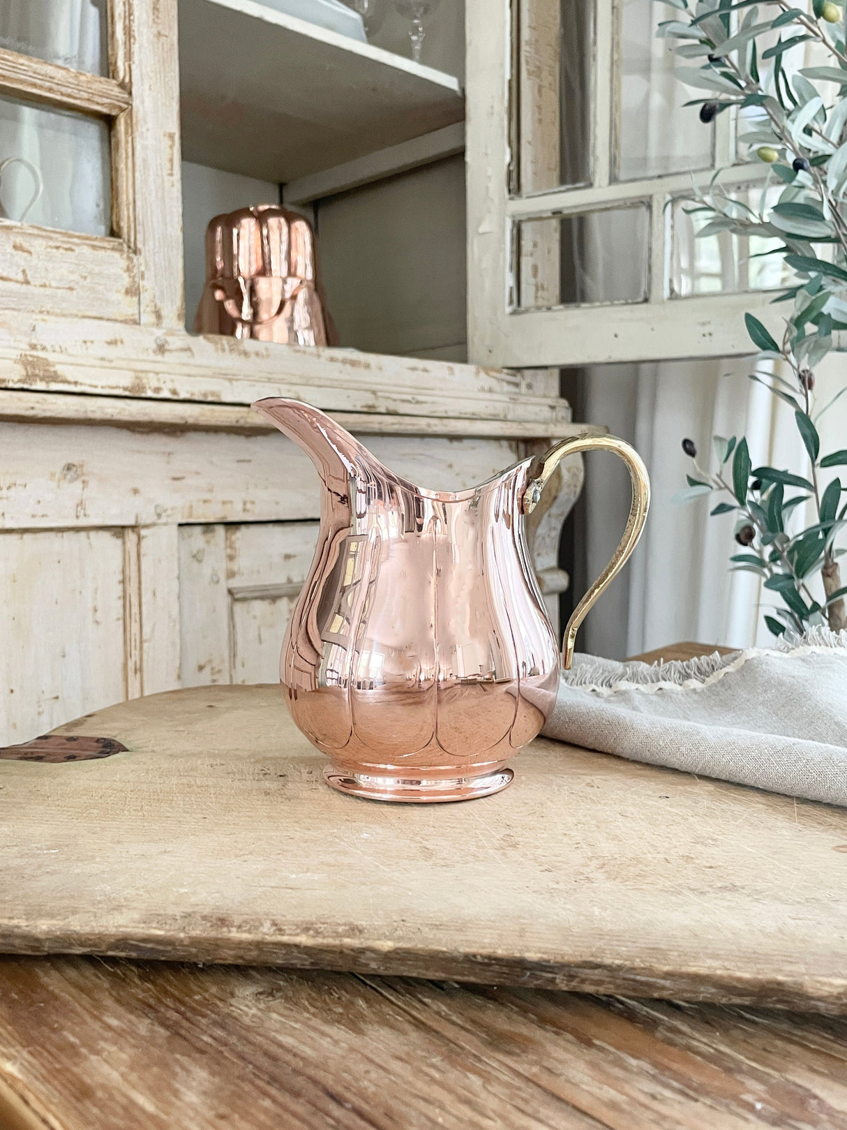 Copper Small Pitcher | Vintage French Inspired - Sumiye Co