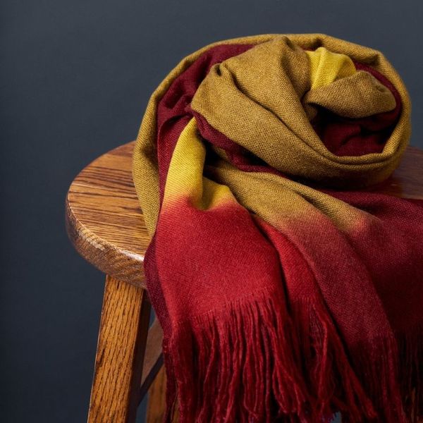 Marigold Merino Ombre Handloom Throw - Sumiye Co