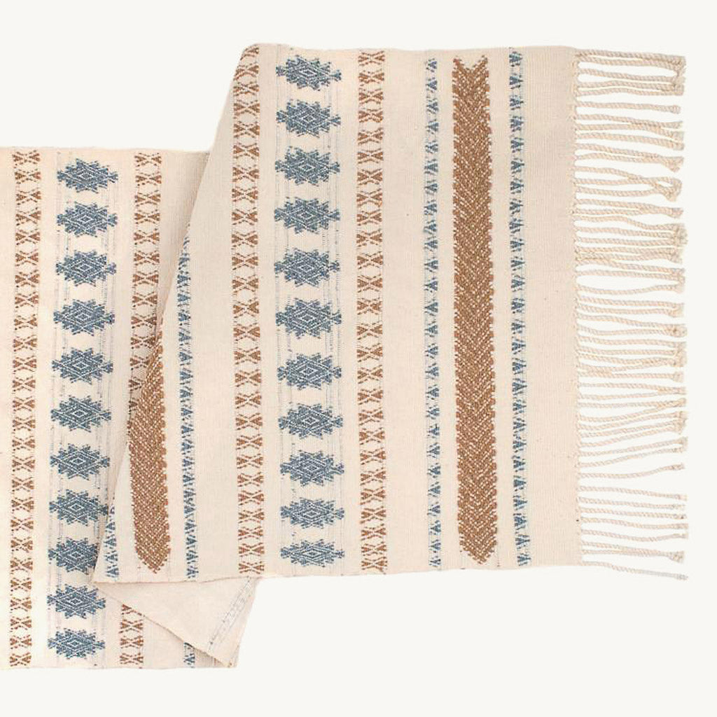 San Rafael Table Runner in Natural Cotton - Sumiye Co