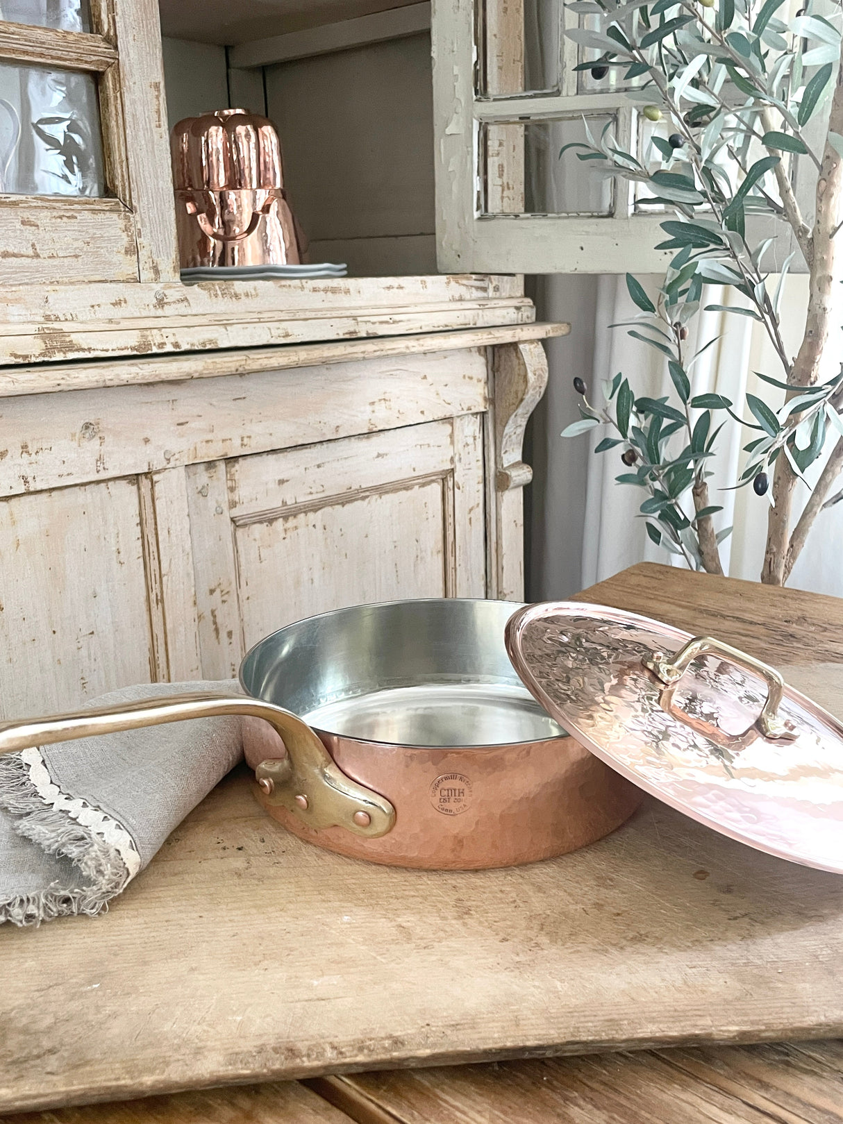 Copper Medium Sauté Pan | Vintage Inspired - Sumiye Co