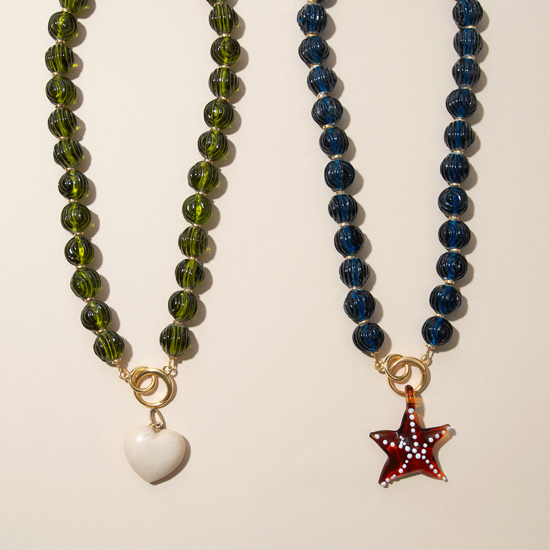 Lucid Glass Necklace - Cerulean