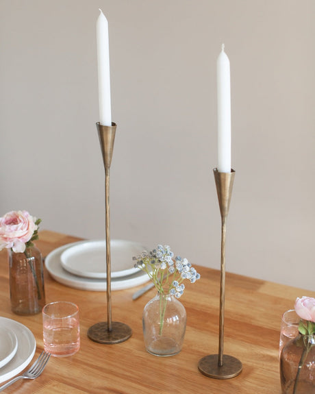 S/2 Phoenix Candlesticks - Brass Finish - Sumiye Co