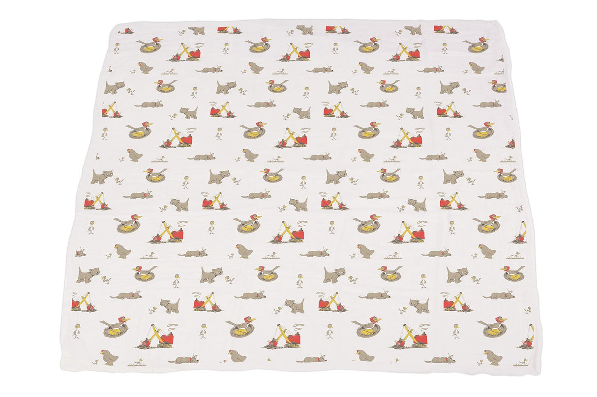 Are You My Mother? Bamboo Muslin Newcastle Blanket-4