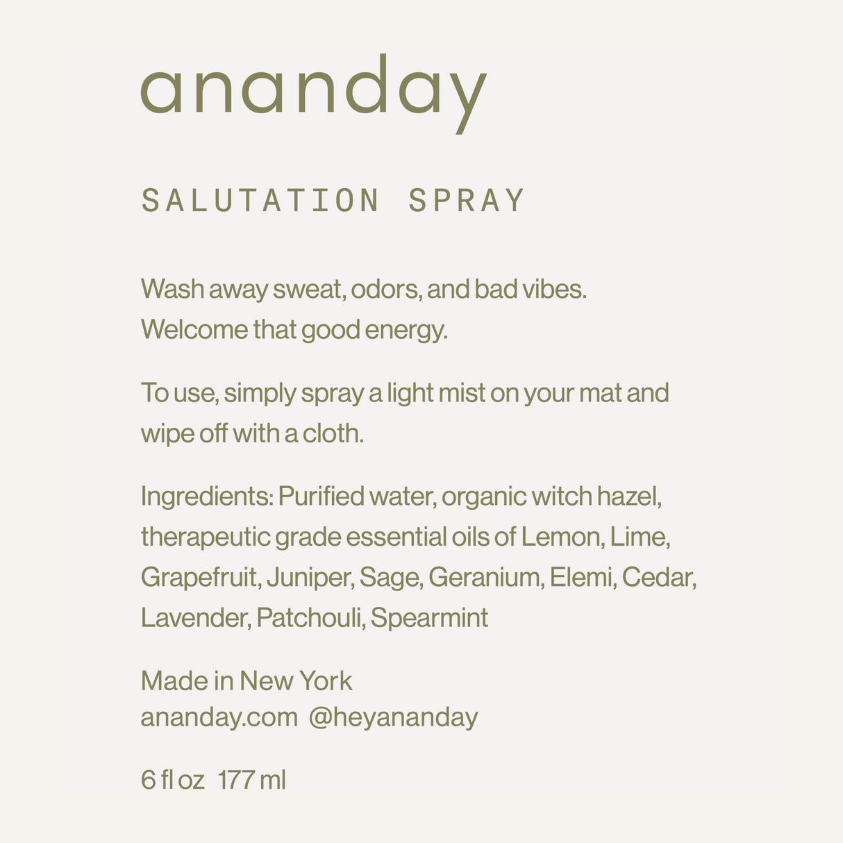 Sage & Citrus Mat Cleaner (Spray) by Ananday - Sumiye Co