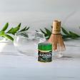 Textured Spouted Glass Matcha Bowl Pattern 1, Bamboo Matcha Whisk, Whisk Holder and Organic Japanese Matcha Set by Aprika Life - Sumiye Co