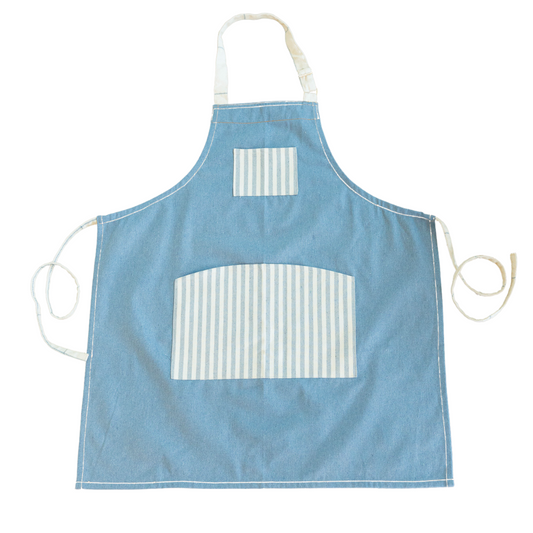 Upcycled Denim Apron With Pockets