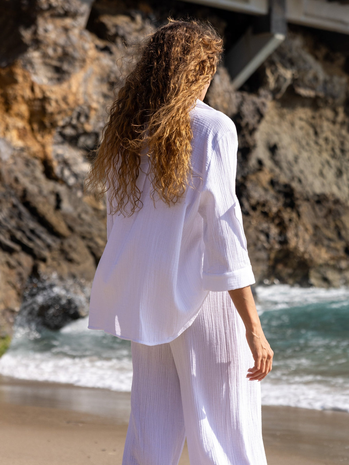 Aura Maxi Shirt - White - Sumiye Co