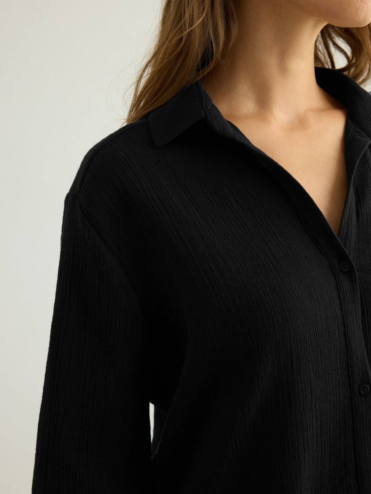 Aura Maxi Shirt - Black - Sumiye Co