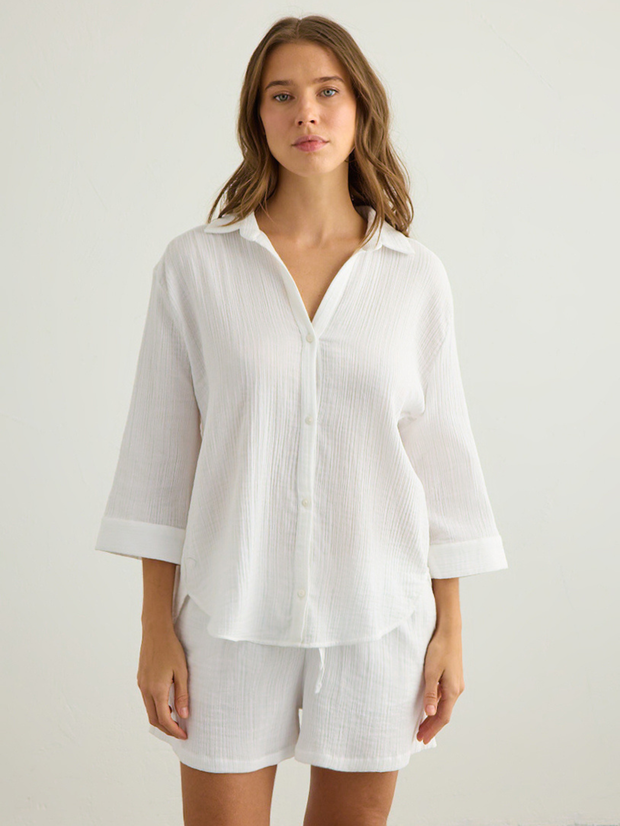 Aura Maxi Shirt - White - Sumiye Co