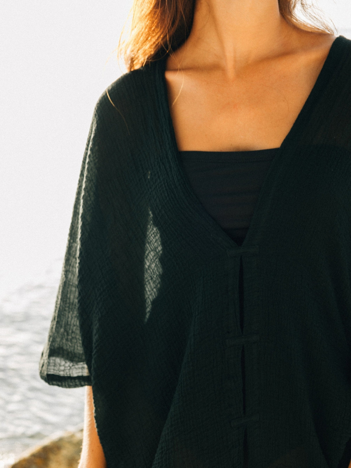 Ava Kimono - Black - Sumiye Co