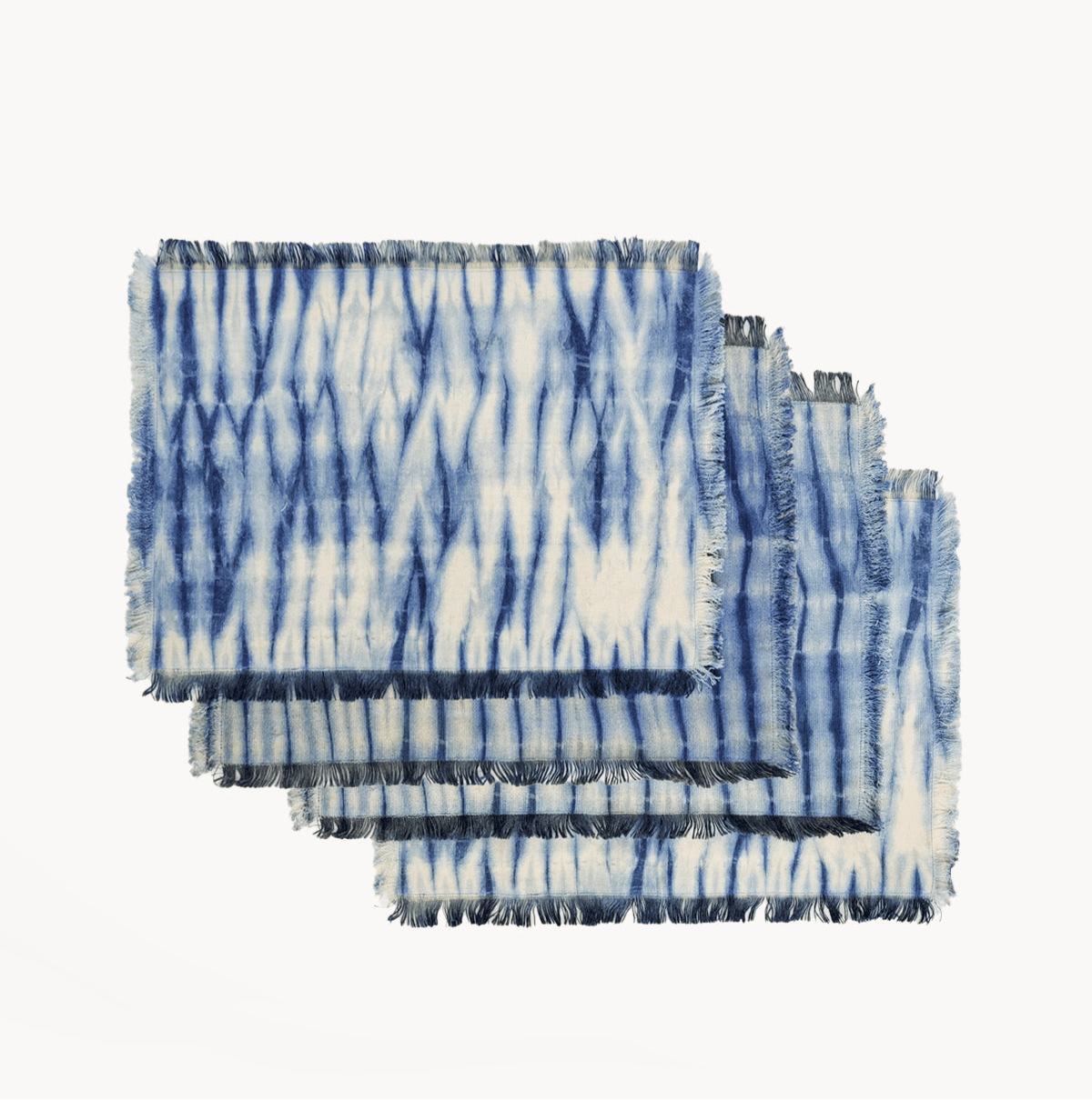 Tie Dye Cotton Placemat - Indigo Blue (Set of 4) - Sumiye Co