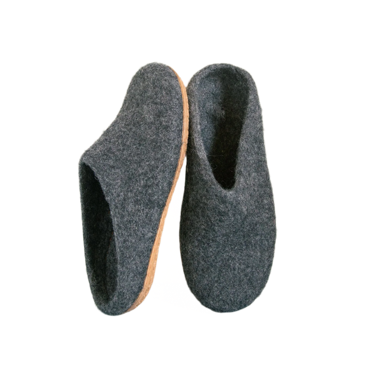 Stone Gray | Mens Organic Merino Wool Slippers - Sumiye Co