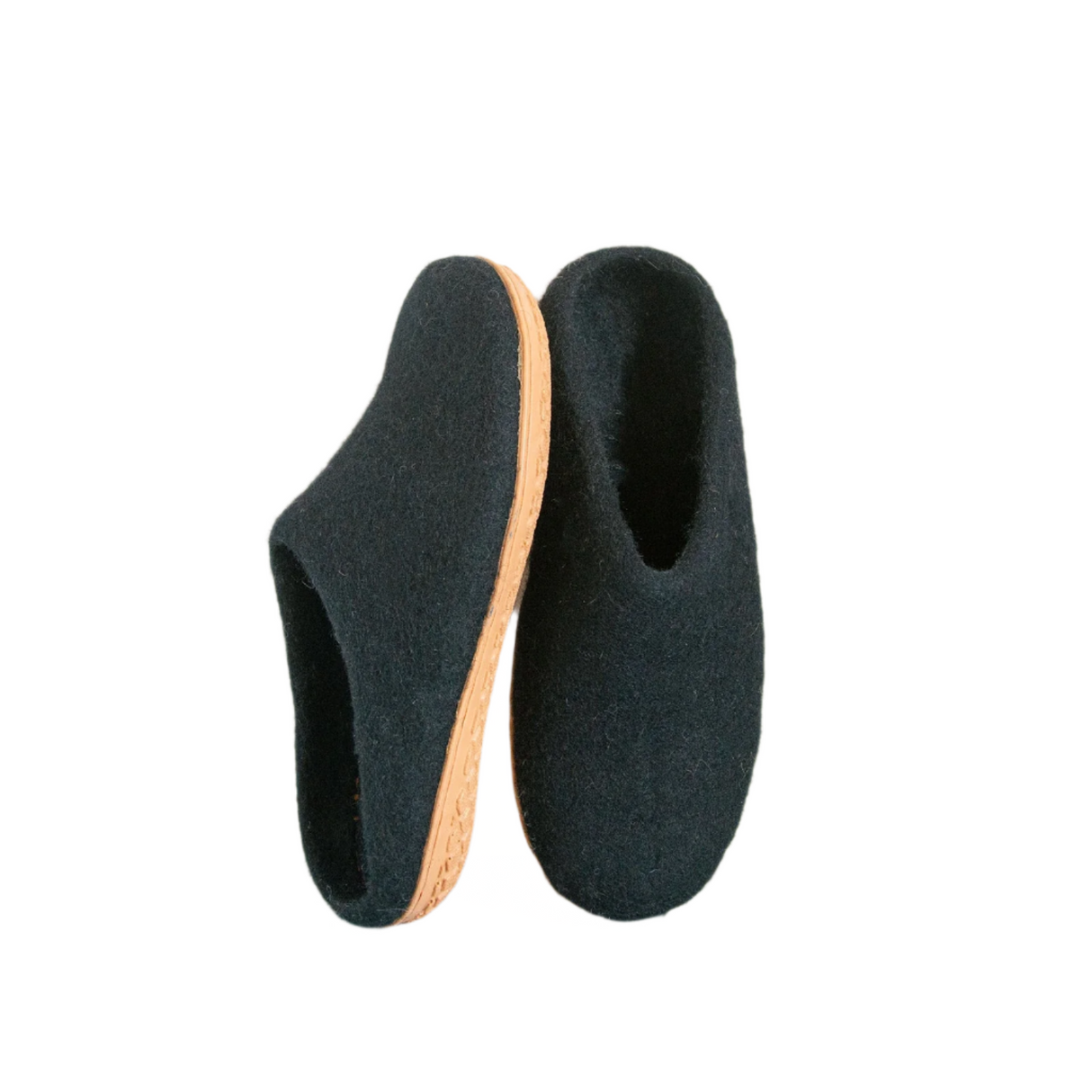 Night Black | Luxury Organic Merino Wool Slippers - Sumiye Co
