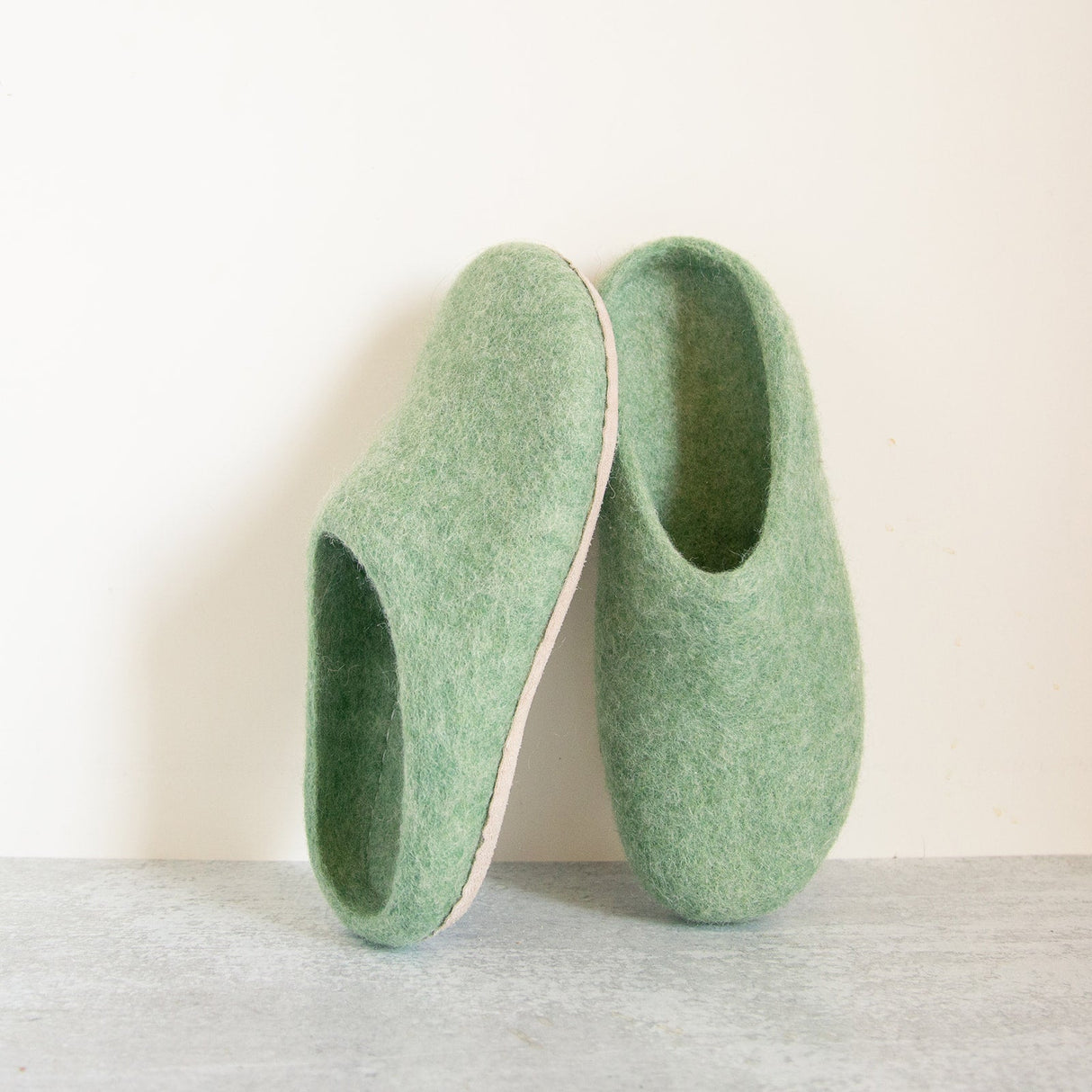 Eucalyptus Green | Luxury Organic Merino Wool Slippers - Sumiye Co
