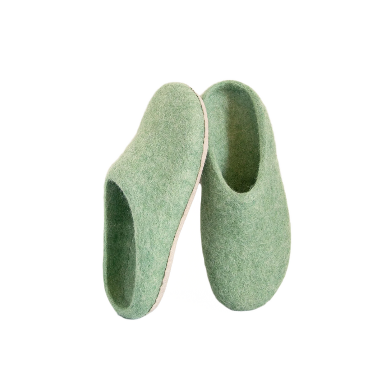 Eucalyptus Green | Luxury Organic Merino Wool Slippers - Sumiye Co