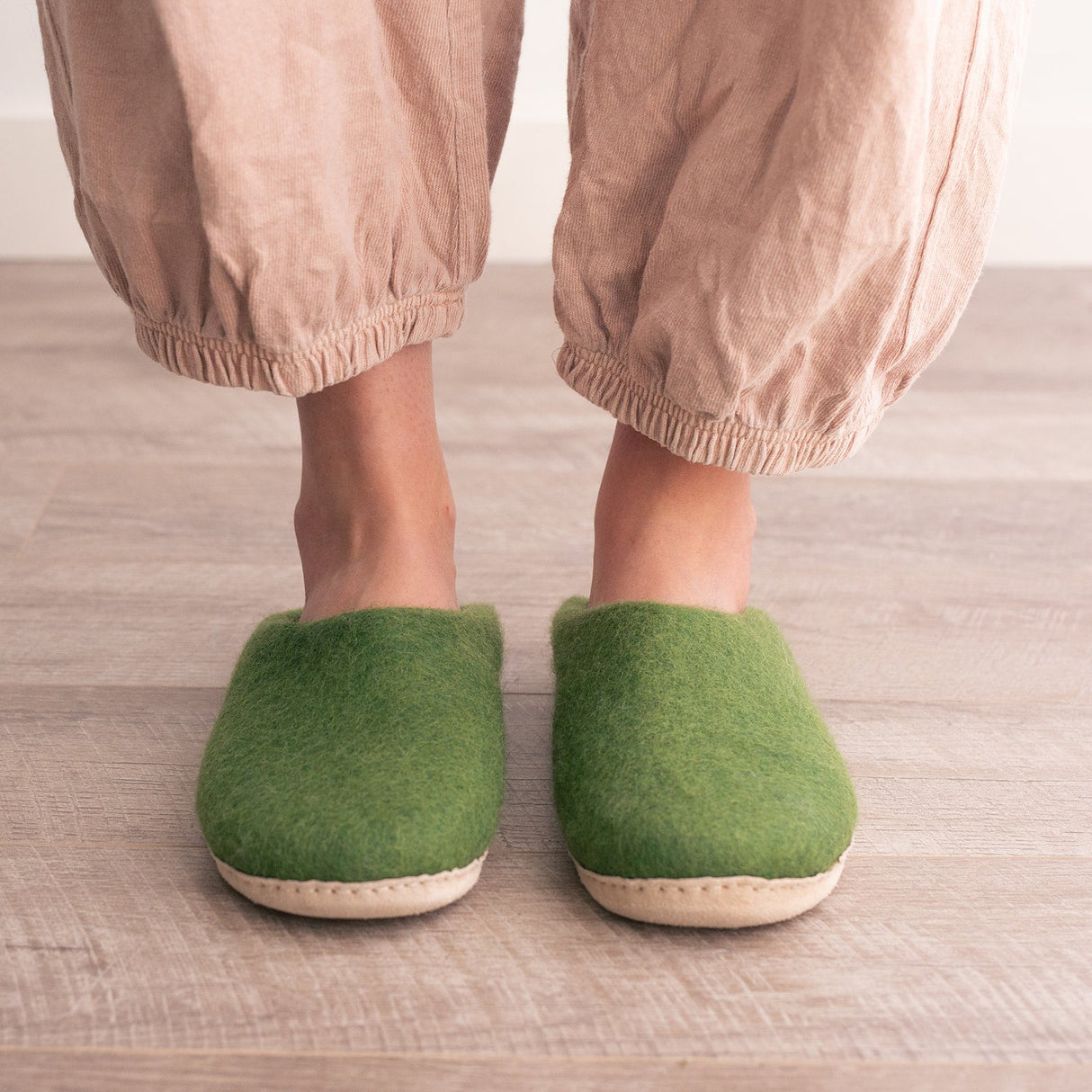 Forest Green | Luxury Organic Merino Wool Slippers - Sumiye Co